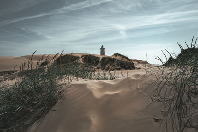 Scenic view of desert against sky