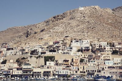 Aerial view of townscape against sky