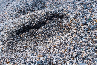 Full frame shot of pebbles on beach