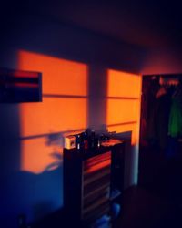 Close-up of illuminated lamp