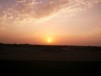 Sunset over landscape