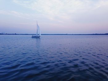 Boats sailing in sea