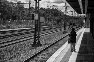 Railroad tracks on railroad track