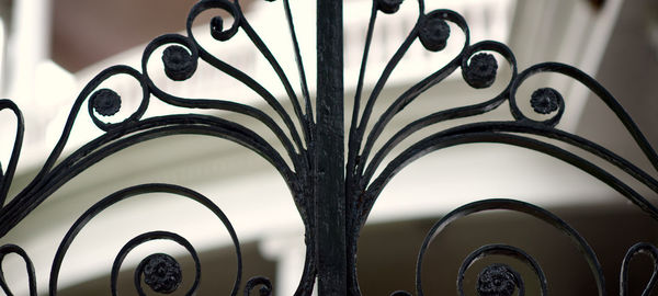 Close-up of metal gate