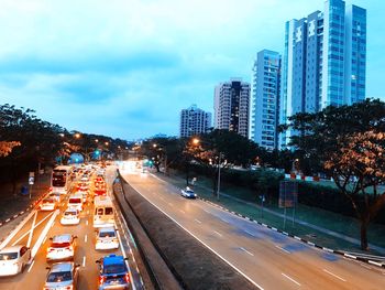 Traffic on city street