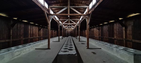 Interior of abandoned bridge