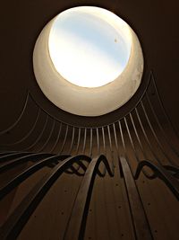 Low angle view of spiral staircase