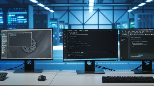 Close-up of computer in office