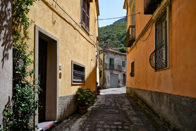 A street of maratea, a village of basilicata region in italy.