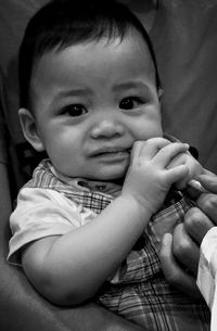 Close-up portrait of cute baby