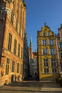 Low angle view of buildings against sky