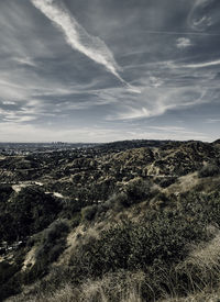 Aerial view of landscape against sky