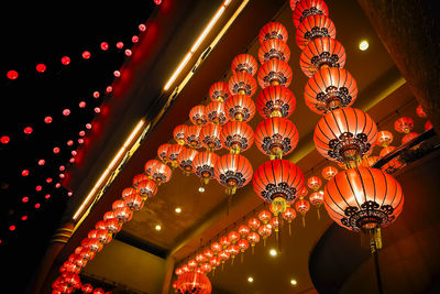 Perspective of festive lanterns.