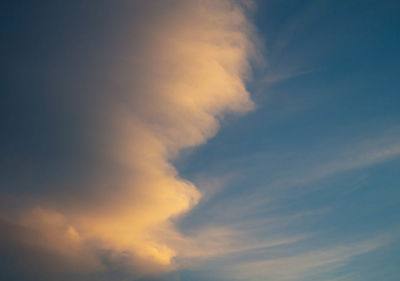 Low angle view of sky during sunset