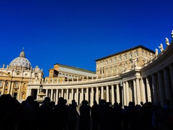 Low angle view of cathedral against blue sky