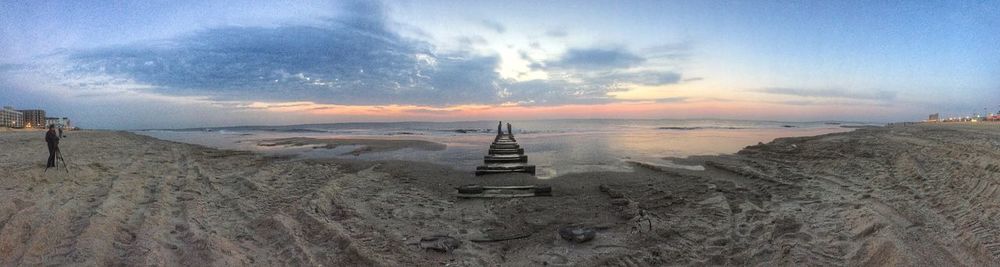 Panoramic view of beach against sky