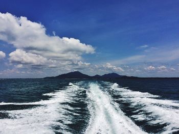 Panoramic view of sea against sky