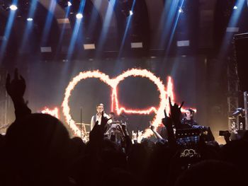 Group of people at music concert