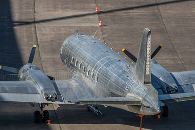 Airplane on airport runway