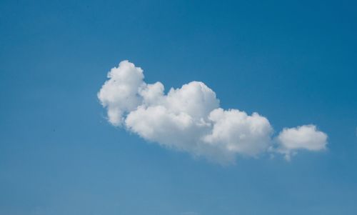 Low angle view of clouds in blue sky