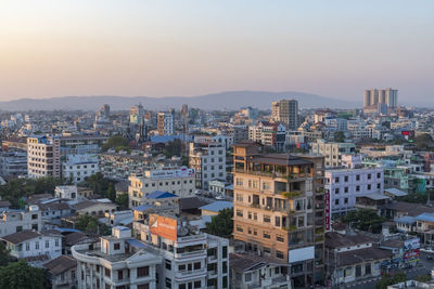 High angle view of cityscape