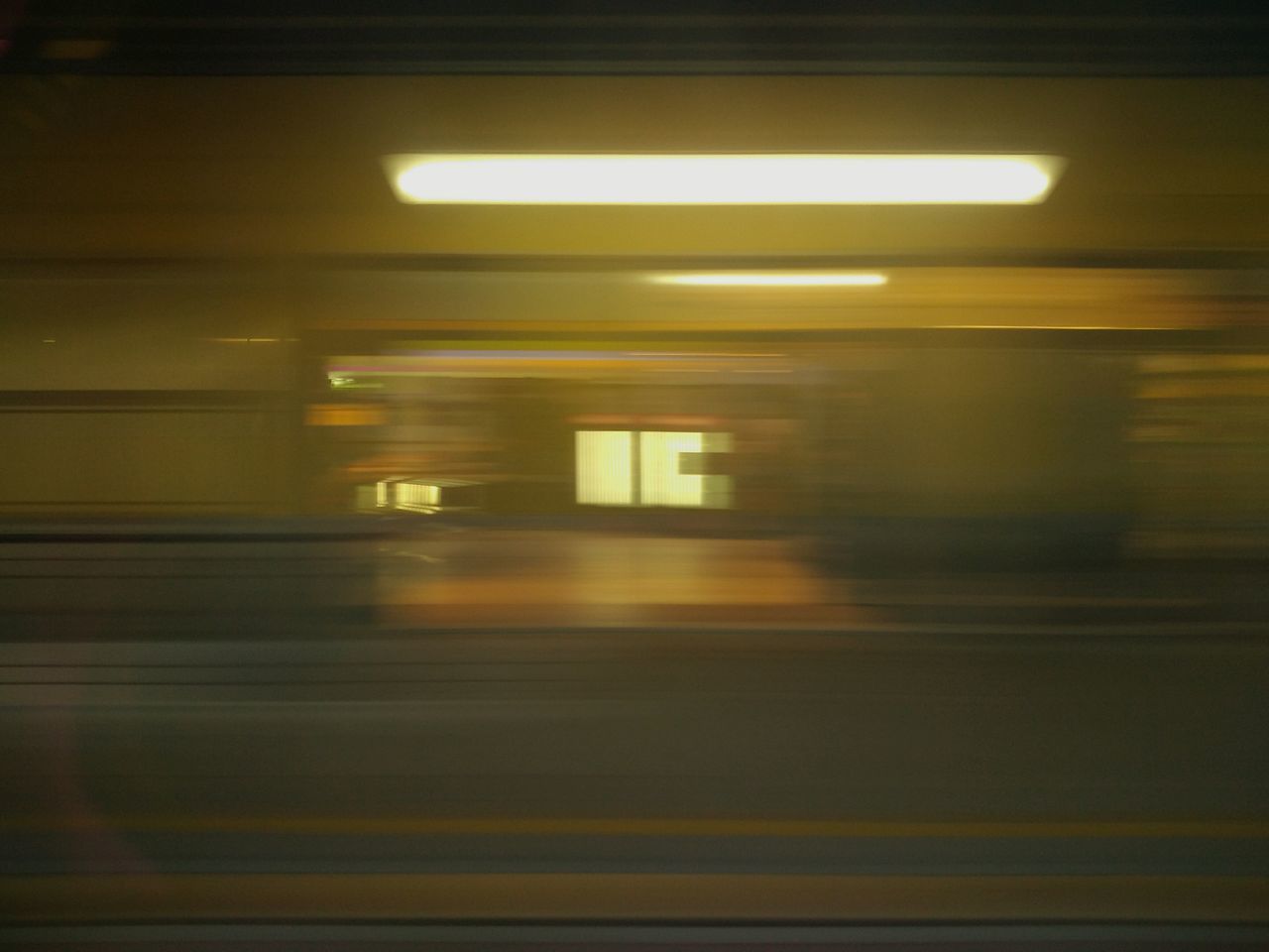 BLURRED MOTION OF TRAIN MOVING