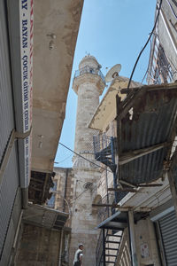 Low angle view of buildings in town