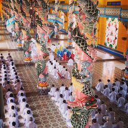 Full frame shot of multi colored lanterns