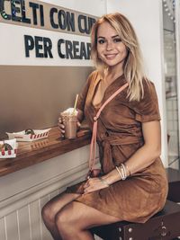 Portrait of a smiling young woman