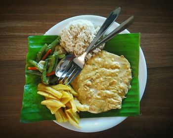 Close-up of food on table
