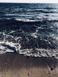 High angle view of sea waves