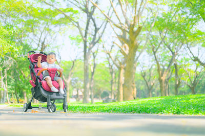 People sitting in park