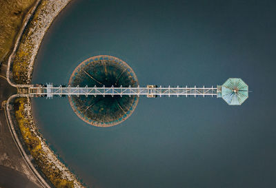 Reflection of building in water