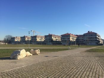 Built structure against clear blue sky