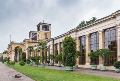 Building of orangery palace, with its 300 meter long front in potsdam, germany