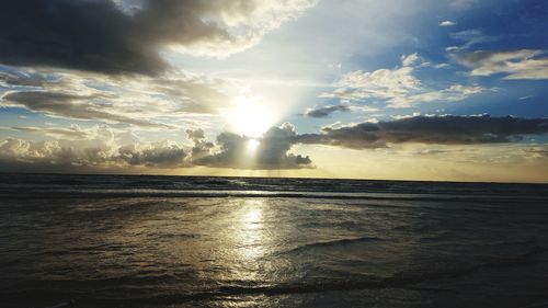 Sunset over calm sea