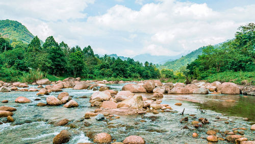 Streams, rocks, and mountains in thailand's nakhon si thammarat.