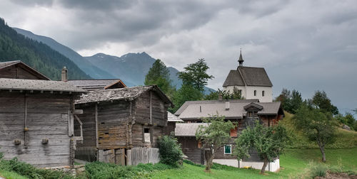 Panoramic view on a quaint swiss mountain village