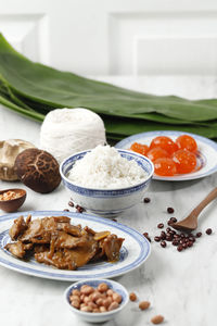 Close-up of food on table