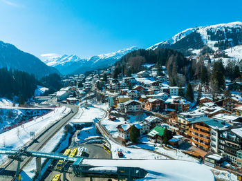 Ski resort town of st. anton am arlberg in austria