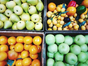 Close-up of fruits for sale at market stall