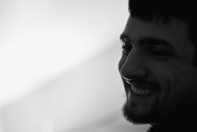 Close-up of smiling young man