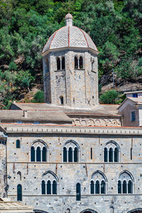 Low angle view of historic building