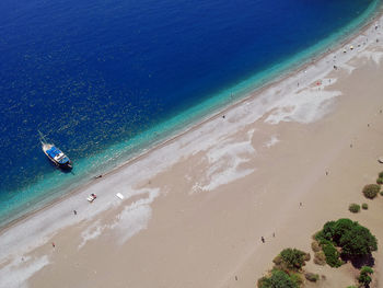 High angle view of beach