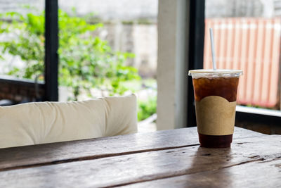 Close-up of drink on table