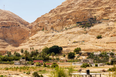 View of rock formations in a desert