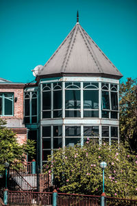 Building against blue sky