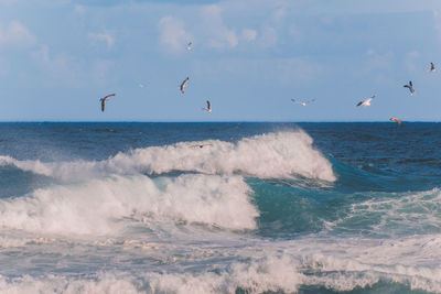 Scenic view of sea against sky