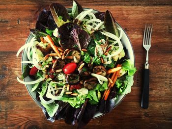 Close-up of food on table