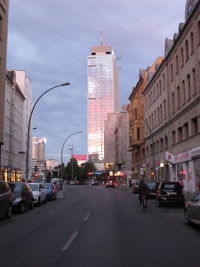 City street with buildings in background